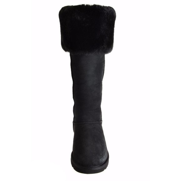 UGG Over The Knee Bailey Button Black Boots - Women's - Picture 3 of 10